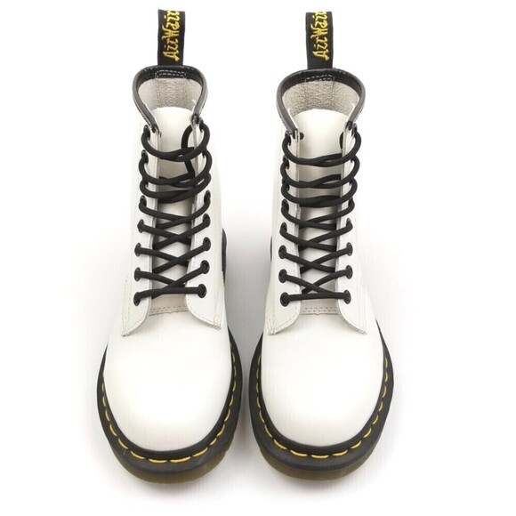 Dr. Martens 1460 Smooth Leather Combat Platform Boots 5 White 90s Grunge Y2k - Picture 6 of 8
